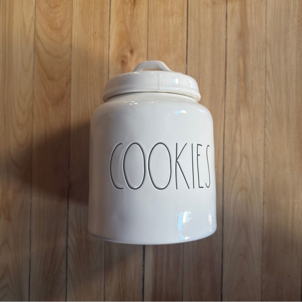 Rae Dunn Artisan Collection COOKIES Cookie Jar Canister Container Magenta